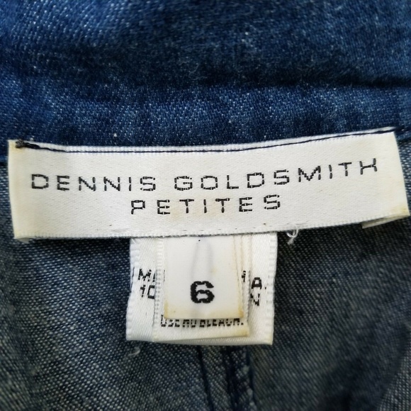 Dennis Goldsmith Denim Dress Long Sleeve Size 6P - Picture 2 of 8